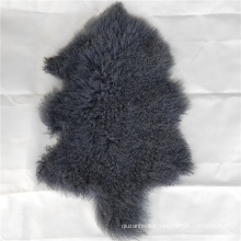 China factory wholesale Long Hair mongolian tibetan curly fur sheepskin Mongolisches Schaffell Mongolian Lamb Fur Rug